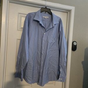 Pronto Uomo Classic Blue Pinstripe Shirt